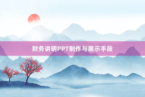 财务讲明PPT制作与展示手段